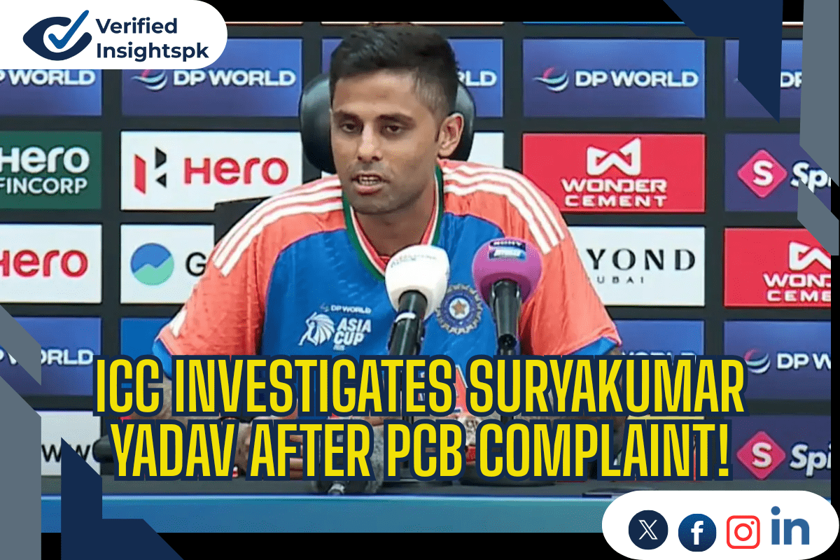 Suryakumar Yadav Faces ICC Probe After PCB Complaint; Match Referee Controversy Deepens at Asia Cup 2025
