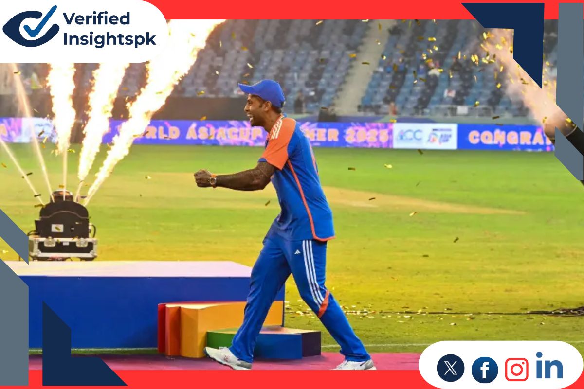 India’s captain Suryakumar Yadav celebrates Asia Cup 2025 win but refuses trophy from Mohsin Naqvi