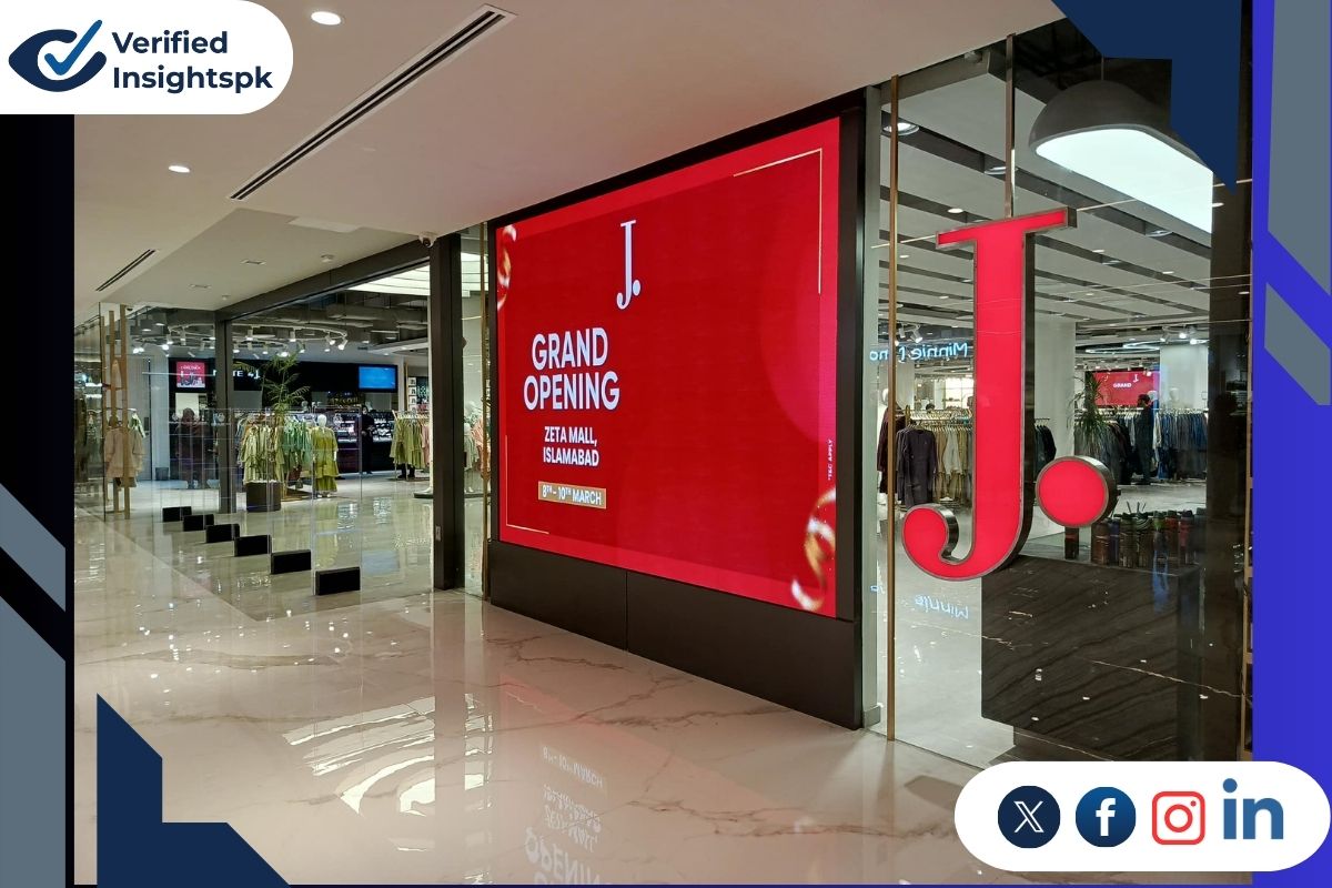 fashion brand J. clothing outlet in Pakistan