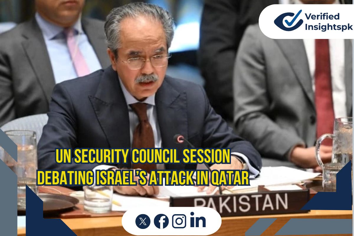 UN Security Council session debating Israel’s attack in Qatar