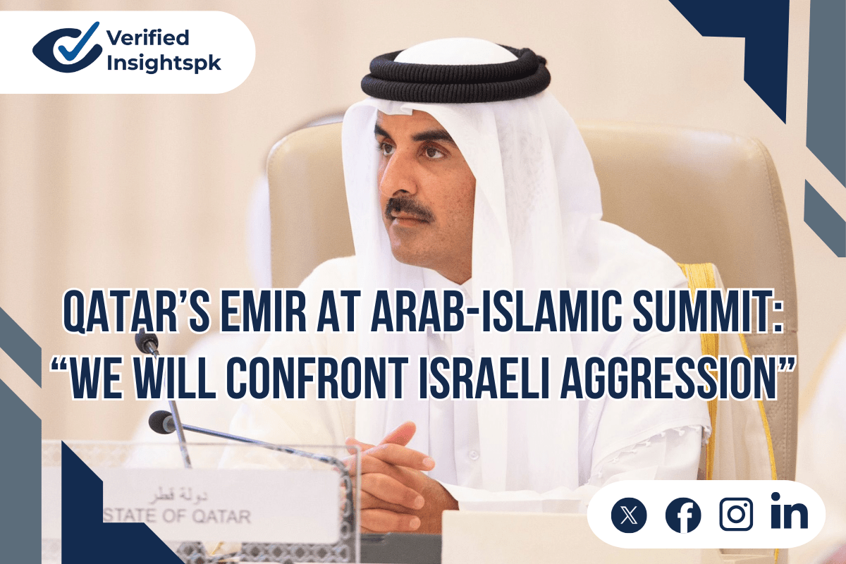 Qatar’s Emir at Arab-Islamic Summit: “We Will Confront Israeli Aggression”