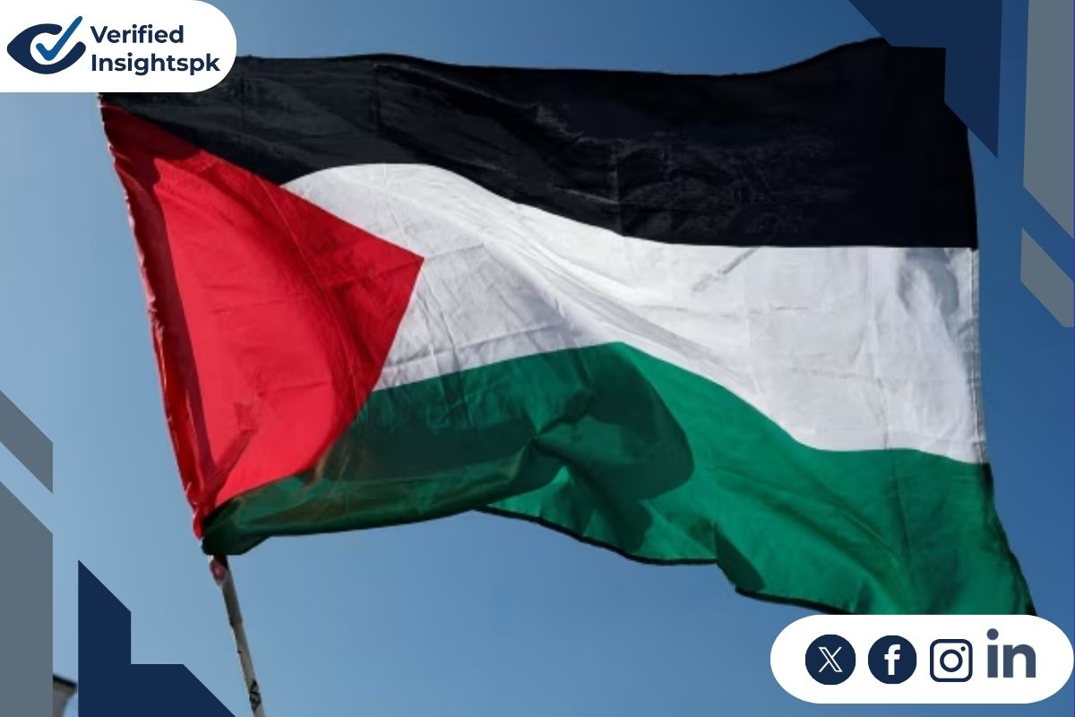 Flags of Palestine, UK, Canada, and Australia, symbol of recognition