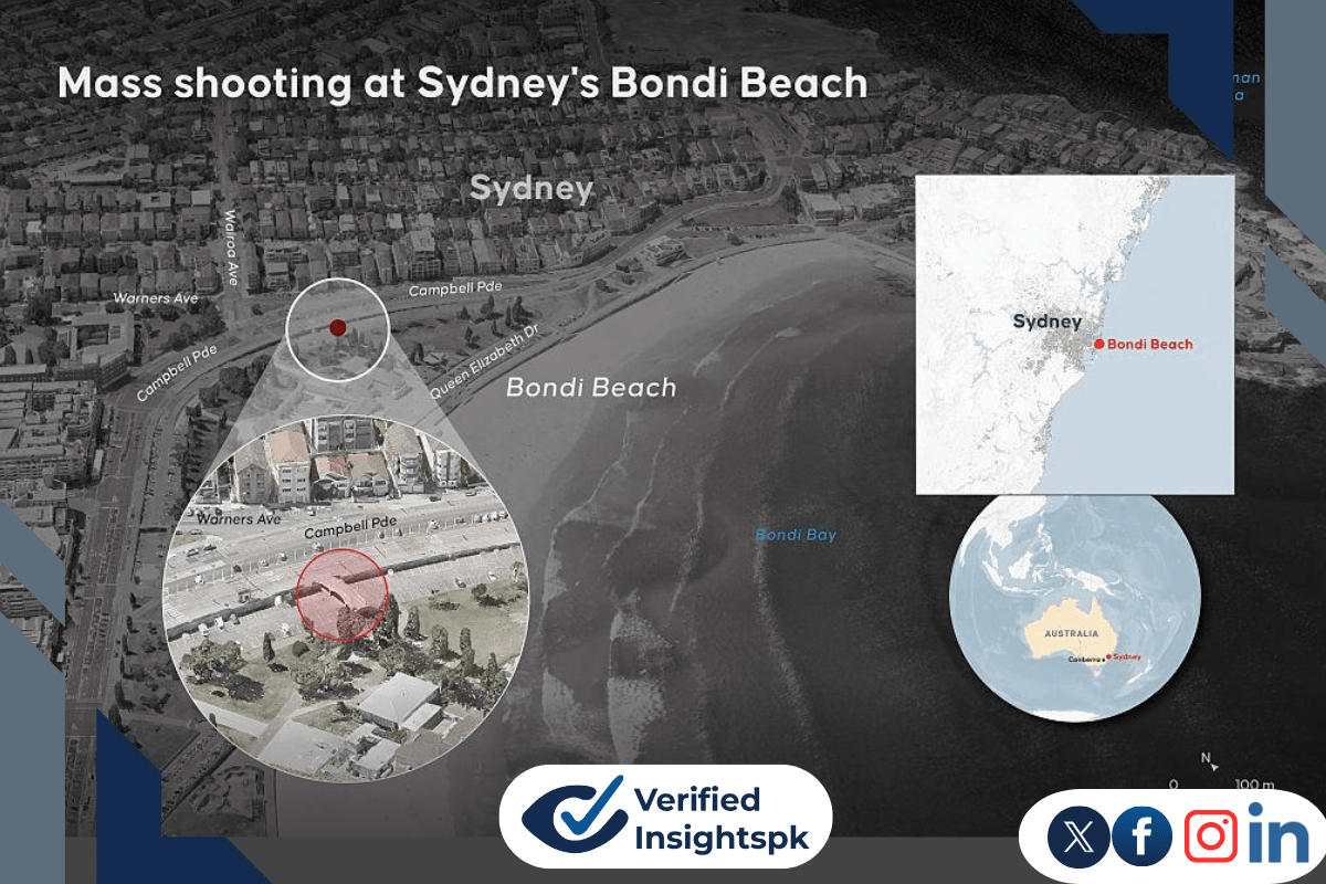 Bondi Beach shooting investigation scene in Sydney