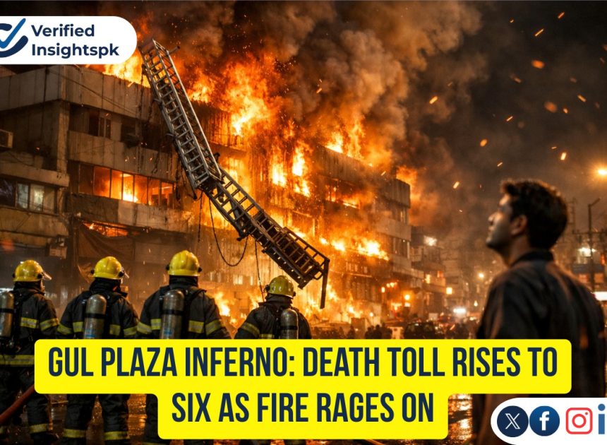 Gul Plaza Fire in Karachi: Death Toll Rises to Six as Building Parts Collapse