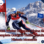 Mikaela Shiffrin competing in giant slalom at 2026 Winter Olympics alpine skiing event