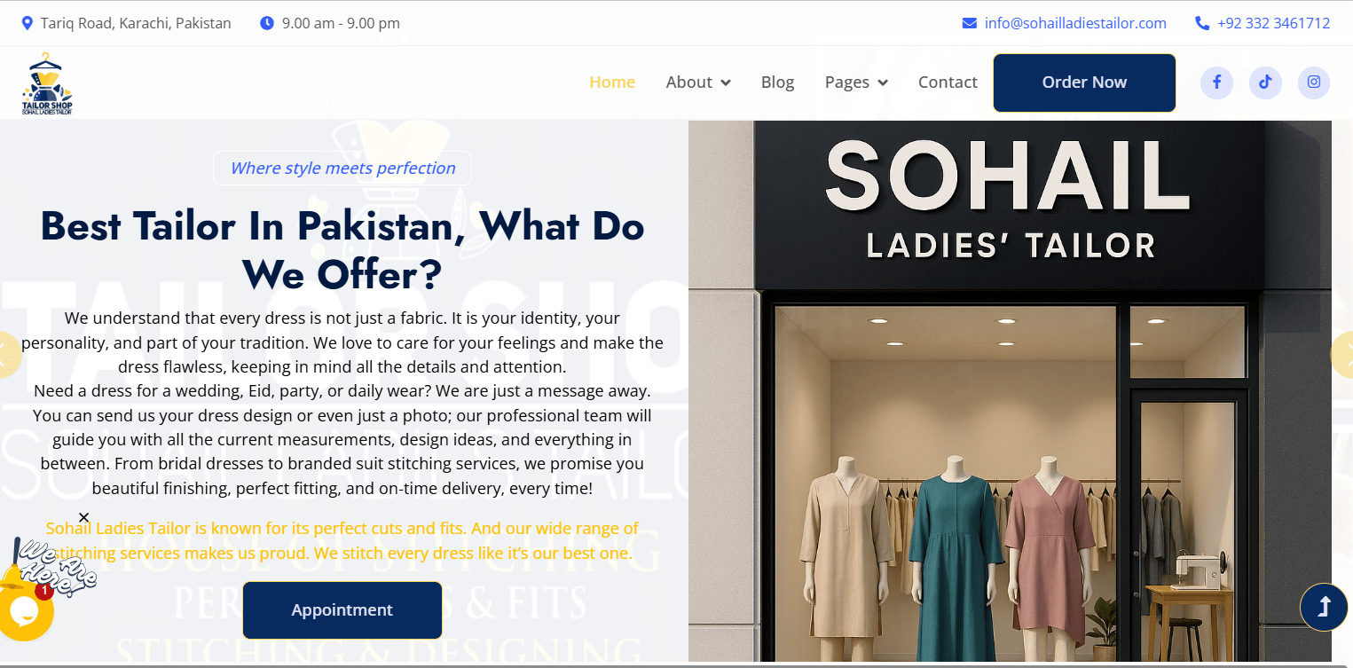  best ladies tailor in Pakistan, look no further than Sohail Ladies Tailor.