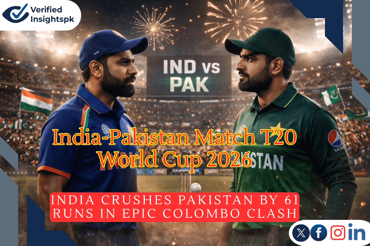 India-Pakistan Match T20 World Cup 2026 |India Crushes Pakistan by 61 Runs in Epic Colombo Clash|